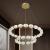 Lustra LED suspendata cu telecomanda FAUSTO, 85W, lumina Rece/Calda/Neutra, Dimabila,Inaltime Reglabila, Auriu ModernLight Concept