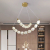 Lustra LED suspendata cu telecomanda FAUSTO, 78W, lumina Rece/Calda/Neutra, Dimabila,Inaltime Reglabila, Auriu ModernLight Concept