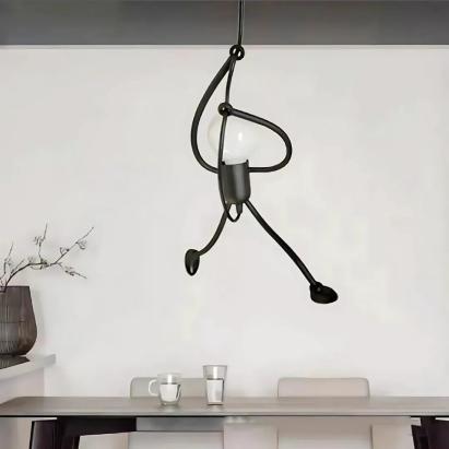 Lustra MODERNA, tip Pendul, FUNTASIA, Figurina, 1xE27, Inaltime Reglabila, Negru ModernLight Concept