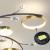 Lustra LED cu Telecomnda KARINA, 65W, 8 Elemente, Lumina Calda/Rece/Neutra, Dimabila, Auriu ModernLight Concept