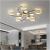 Lustra LED cu Telecomnda KARINA, 68W, 10 Elemente, Lumina Calda/Rece/Neutra, Dimabila, Auriu ModernLight Concept