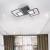 Lustra LED cu telecomanda BALANS 48W, 2 Patrate, lumina Rece/Calda/Neutra, Dimabila, Negru ModernLight Concept