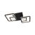 Lustra LED cu telecomanda BALANS 48W, 2 Patrate, lumina Rece/Calda/Neutra, Dimabila, Negru ModernLight Concept