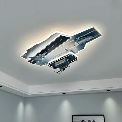 Lustra LED FIGHTER, 128W, lumina Rece/Calda/Neutra, Argintiu ModernLight Concept