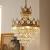 Candelabru Cristal REGALITE Petito, 3XE14, Diametru 25cm, Auriu Lucios, Inaltime Reglabila ModernLight Concept