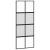 Ușă glisantă, negru, 90x205 cm, sticlă securizată și aluminiu GartenMobel Dekor