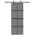 Ușă glisantă, negru, 76x205 cm, sticlă securizată și aluminiu GartenMobel Dekor