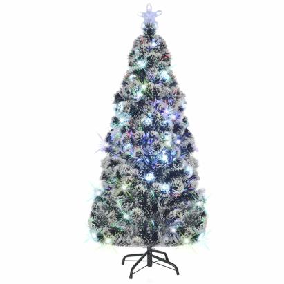 Brad de Crăciun pre-iluminat cu suport, 150 cm, fibră optică GartenMobel Dekor