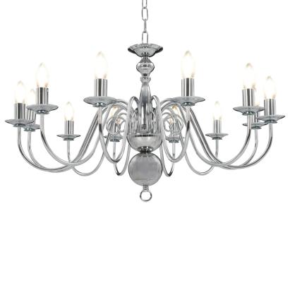 Candelabru, argintiu, 12 becuri x E14 GartenMobel Dekor