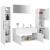 Set mobilier de baie, alb, lemn prelucrat GartenMobel Dekor