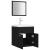 Set mobilier de baie, negru, lemn prelucrat GartenMobel Dekor