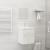 Set mobilier de baie, alb extralucios, lemn prelucrat GartenMobel Dekor