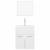 Set mobilier de baie, alb extralucios, lemn prelucrat GartenMobel Dekor