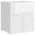 Set mobilier de baie, alb extralucios, lemn prelucrat GartenMobel Dekor