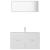 Set mobilier de baie, alb, lemn prelucrat GartenMobel Dekor
