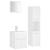 Set mobilier de baie, alb, lemn prelucrat GartenMobel Dekor