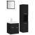 Set mobilier de baie, negru, lemn prelucrat GartenMobel Dekor