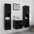 Set mobilier de baie, negru, lemn prelucrat GartenMobel Dekor