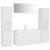 Set mobilier de baie, alb, lemn prelucrat GartenMobel Dekor