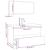 Set de mobilier de baie, stejar maro, lemn prelucrat GartenMobel Dekor
