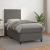 Pat box spring cu saltea, gri, 80x200 cm, piele ecologică GartenMobel Dekor