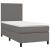 Pat box spring cu saltea, gri, 80x200 cm, piele ecologică GartenMobel Dekor