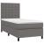Pat box spring cu saltea, gri, 80x200 cm, piele ecologică GartenMobel Dekor