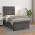 Pat box spring cu saltea, gri, 80x200 cm, piele ecologică GartenMobel Dekor