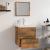 Set de mobilier de baie, stejar fumuriu, lemn prelucrat GartenMobel Dekor