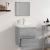 Set de mobilier de baie, gri sonoma, lemn prelucrat GartenMobel Dekor