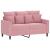 Set de canapele cu perne, 3 piese, roz, catifea GartenMobel Dekor