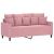 Set de canapele cu perne, 3 piese, roz, catifea GartenMobel Dekor