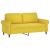 Set de canapele cu perne, 3 piese, galben, catifea GartenMobel Dekor