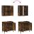 Set mobilier de baie, 2 piese, stejar fumuriu, lemn prelucrat GartenMobel Dekor