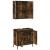 Set mobilier de baie, 2 piese, stejar fumuriu, lemn prelucrat GartenMobel Dekor