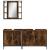 Set dulapuri de baie, 3 piese, stejar afumat, lemn prelucrat GartenMobel Dekor