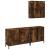 Set dulapuri de baie, 3 piese, stejar afumat, lemn prelucrat GartenMobel Dekor