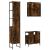 Set dulapuri de baie, 3 piese, stejar afumat, lemn prelucrat GartenMobel Dekor