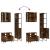 Set dulapuri de baie, 3 piese, stejar afumat, lemn prelucrat GartenMobel Dekor
