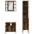 Set dulapuri de baie, 3 piese, stejar afumat, lemn prelucrat GartenMobel Dekor