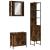 Set dulapuri de baie, 3 piese, stejar afumat, lemn prelucrat GartenMobel Dekor