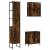 Set dulapuri de baie, 3 piese, stejar afumat, lemn prelucrat GartenMobel Dekor
