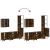 Set dulapuri de baie, 4 piese, stejar afumat, lemn prelucrat GartenMobel Dekor