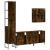 Set dulapuri de baie, 4 piese, stejar afumat, lemn prelucrat GartenMobel Dekor