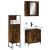 Set dulapuri de baie, 3 piese, stejar afumat, lemn prelucrat GartenMobel Dekor