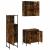 Set dulapuri de baie, 3 piese, stejar afumat, lemn prelucrat GartenMobel Dekor