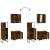 Set dulapuri de baie, 3 piese, stejar afumat, lemn prelucrat GartenMobel Dekor