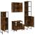 Set dulapuri de baie, 4 piese, stejar afumat, lemn prelucrat GartenMobel Dekor