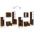 Set dulapuri de baie, 4 piese, stejar afumat, lemn prelucrat GartenMobel Dekor