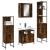 Set dulapuri de baie, 4 piese, stejar afumat, lemn prelucrat GartenMobel Dekor